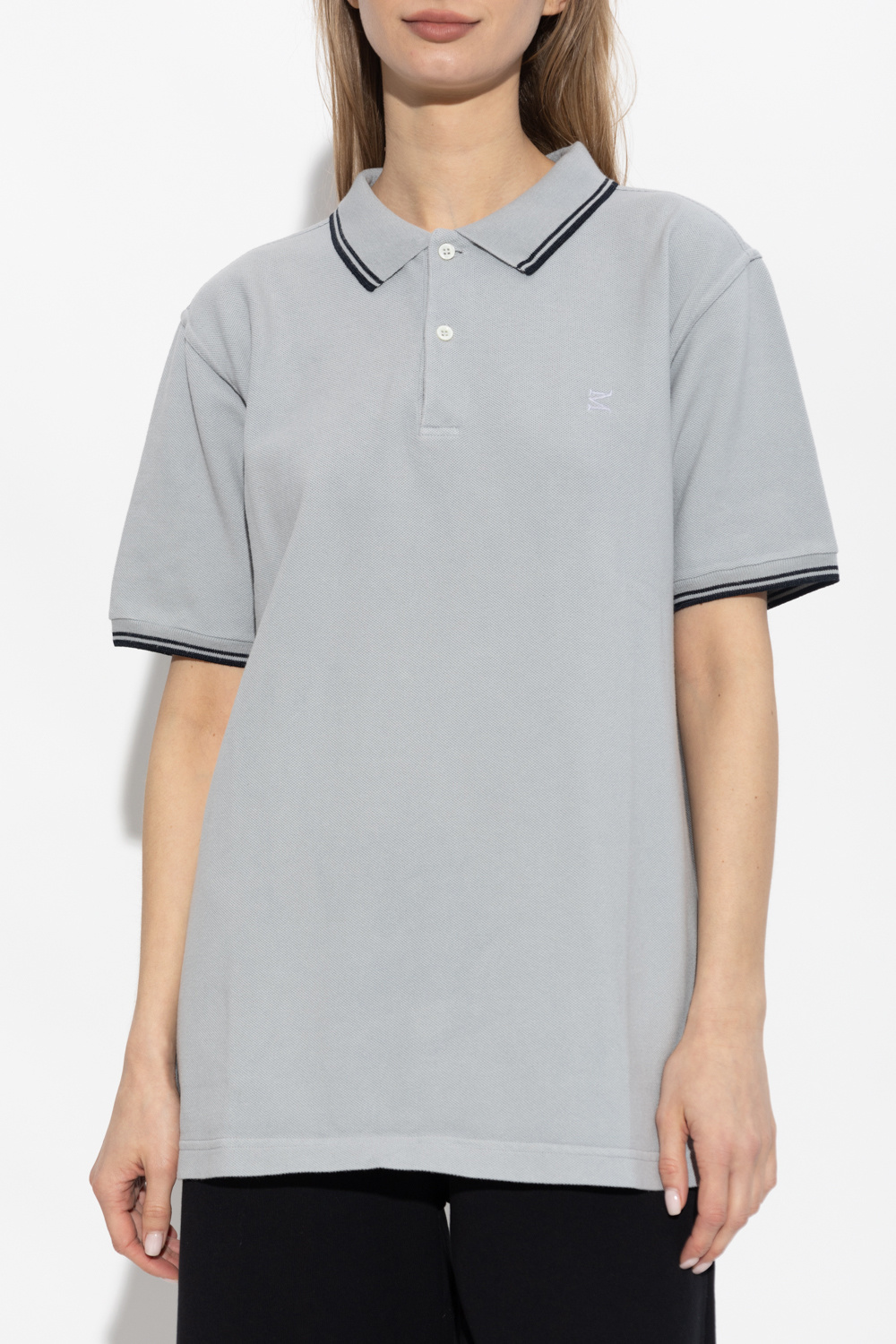 Tシャツ・カットソー Maison Margiela POLO SHIRT WITH PRINT (S51GL0056 M20096103) SchaferandweinerShops KR - Grey Polo shirt with logo Maison